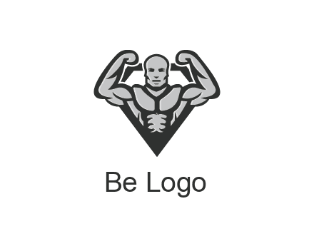 body builder flexing biceps