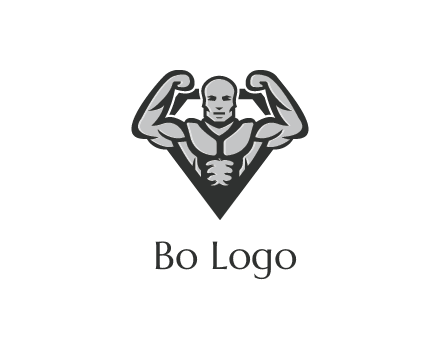 body builder flexing biceps
