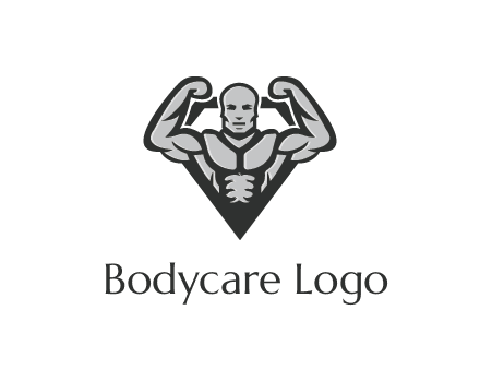 body builder flexing biceps
