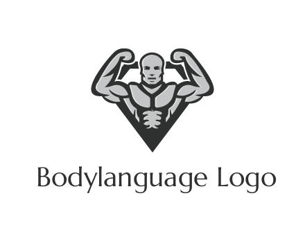 body builder flexing biceps