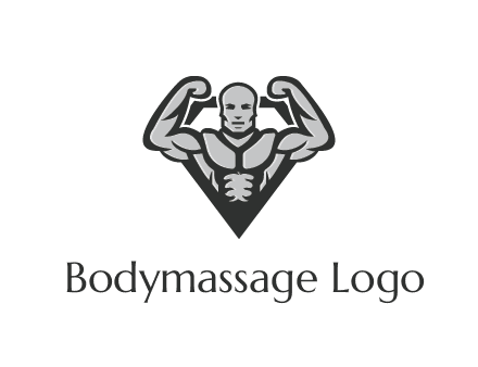 body builder flexing biceps