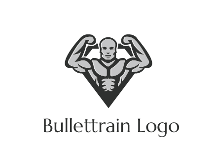 body builder flexing biceps