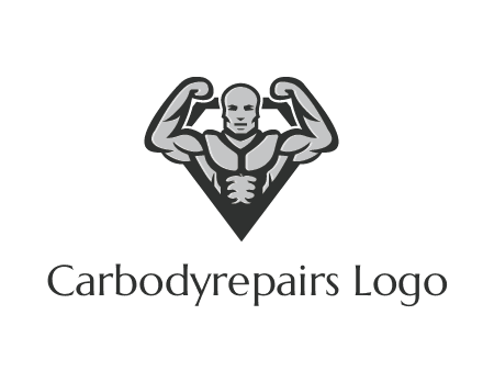 body builder flexing biceps