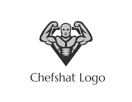 body builder flexing biceps