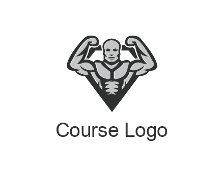 body builder flexing biceps