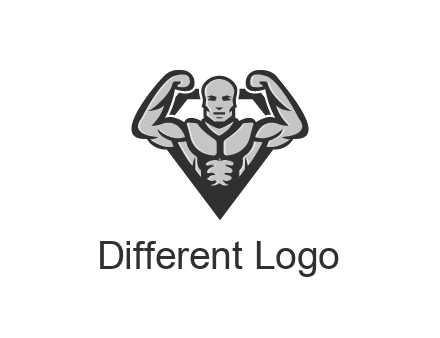 body builder flexing biceps