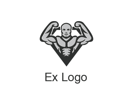 body builder flexing biceps