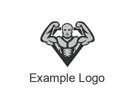 body builder flexing biceps