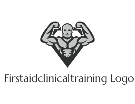 body builder flexing biceps