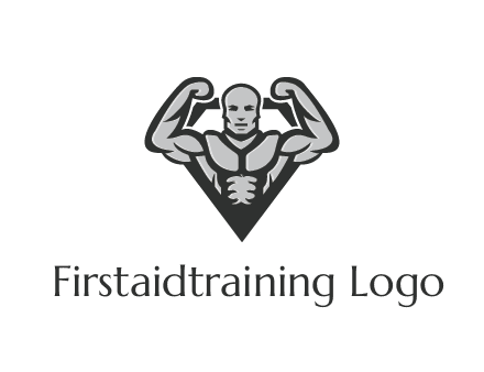 body builder flexing biceps