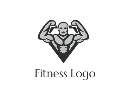body builder flexing biceps