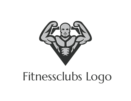 body builder flexing biceps
