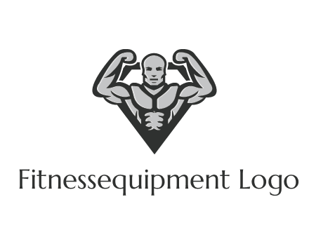 body builder flexing biceps