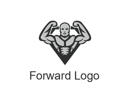 body builder flexing biceps