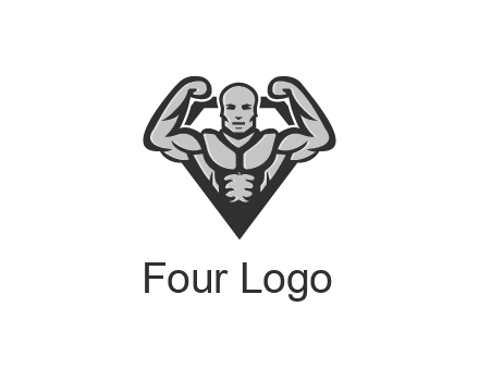 body builder flexing biceps