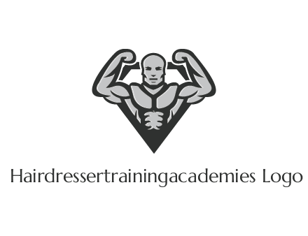 body builder flexing biceps