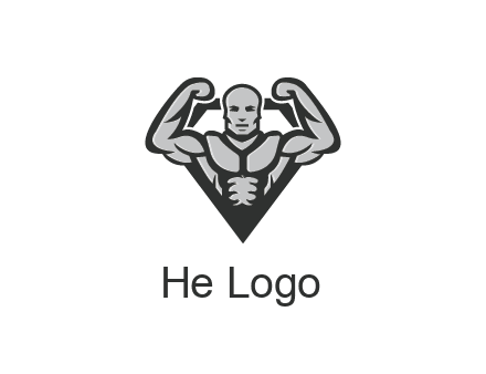 body builder flexing biceps