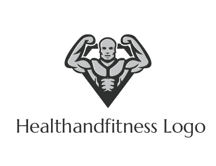 body builder flexing biceps