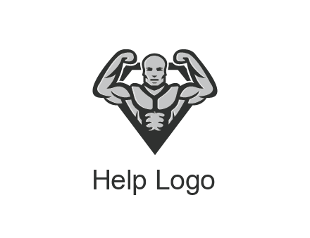 body builder flexing biceps