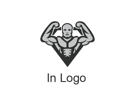 body builder flexing biceps
