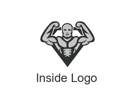 body builder flexing biceps