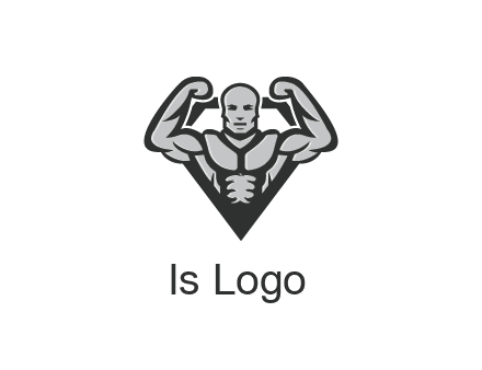 body builder flexing biceps