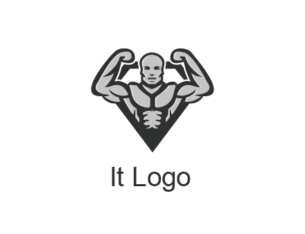 body builder flexing biceps