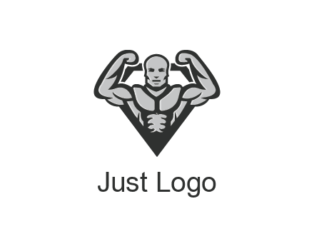 body builder flexing biceps