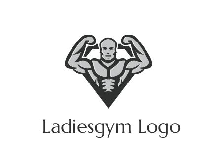 body builder flexing biceps