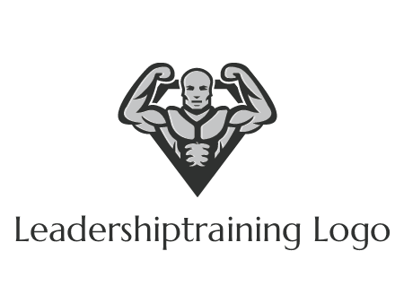 body builder flexing biceps