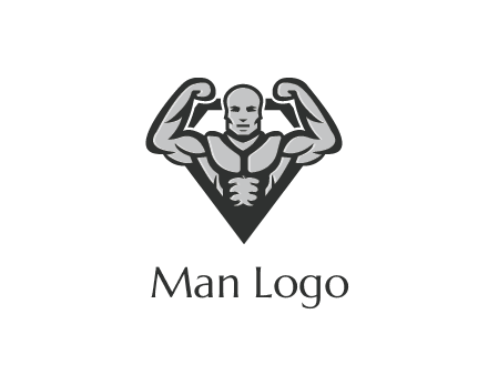 body builder flexing biceps