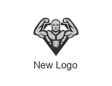 body builder flexing biceps