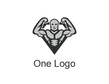 body builder flexing biceps