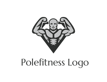 body builder flexing biceps