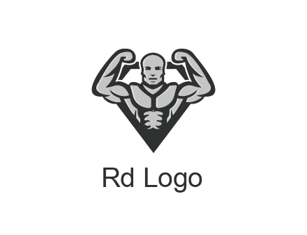 body builder flexing biceps