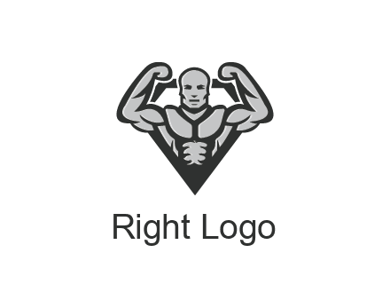 body builder flexing biceps