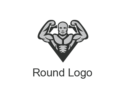 body builder flexing biceps