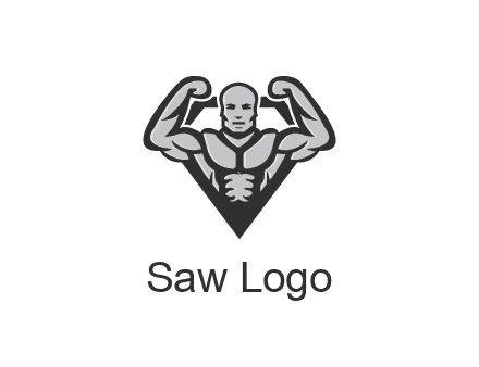 body builder flexing biceps