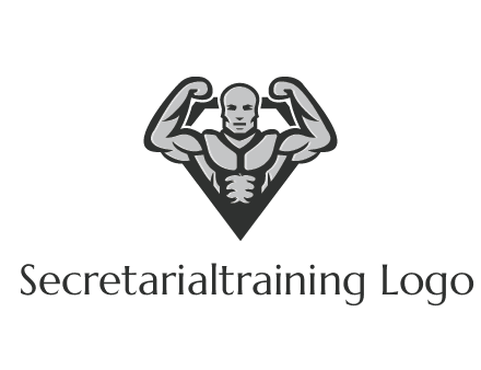 body builder flexing biceps