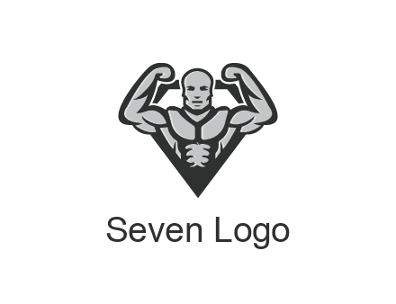 body builder flexing biceps