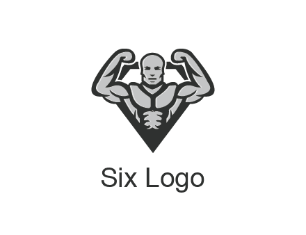 body builder flexing biceps
