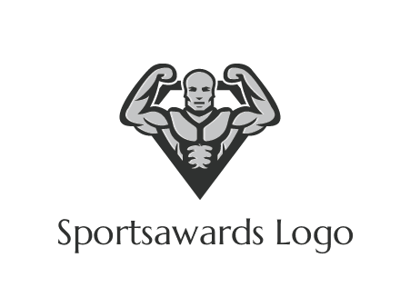body builder flexing biceps