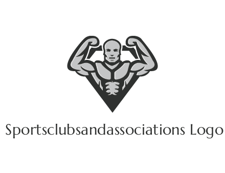 body builder flexing biceps