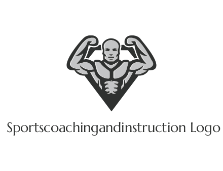 body builder flexing biceps