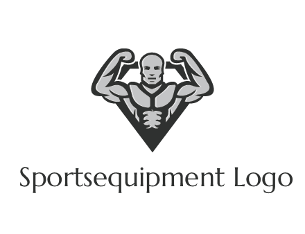 body builder flexing biceps