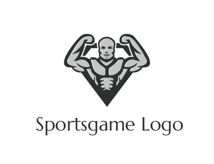 body builder flexing biceps