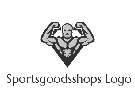 body builder flexing biceps