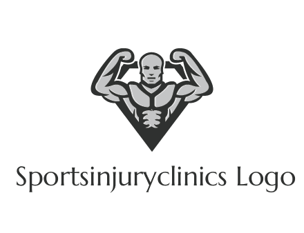 body builder flexing biceps