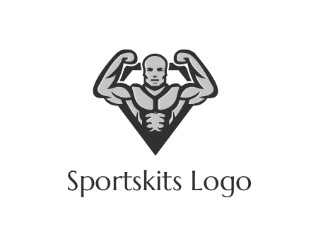 body builder flexing biceps