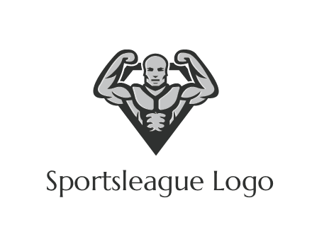 body builder flexing biceps